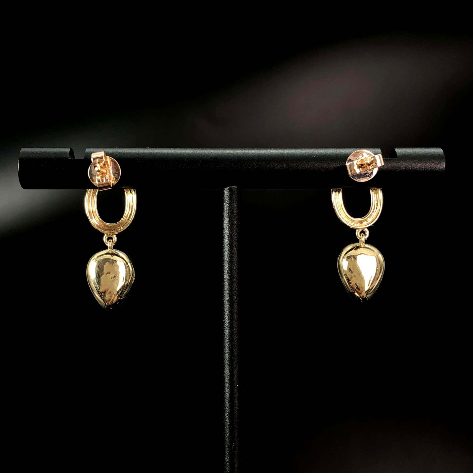 14k Gold 2.67 Ct Vivid Green Natural Emerald Earrings - 4