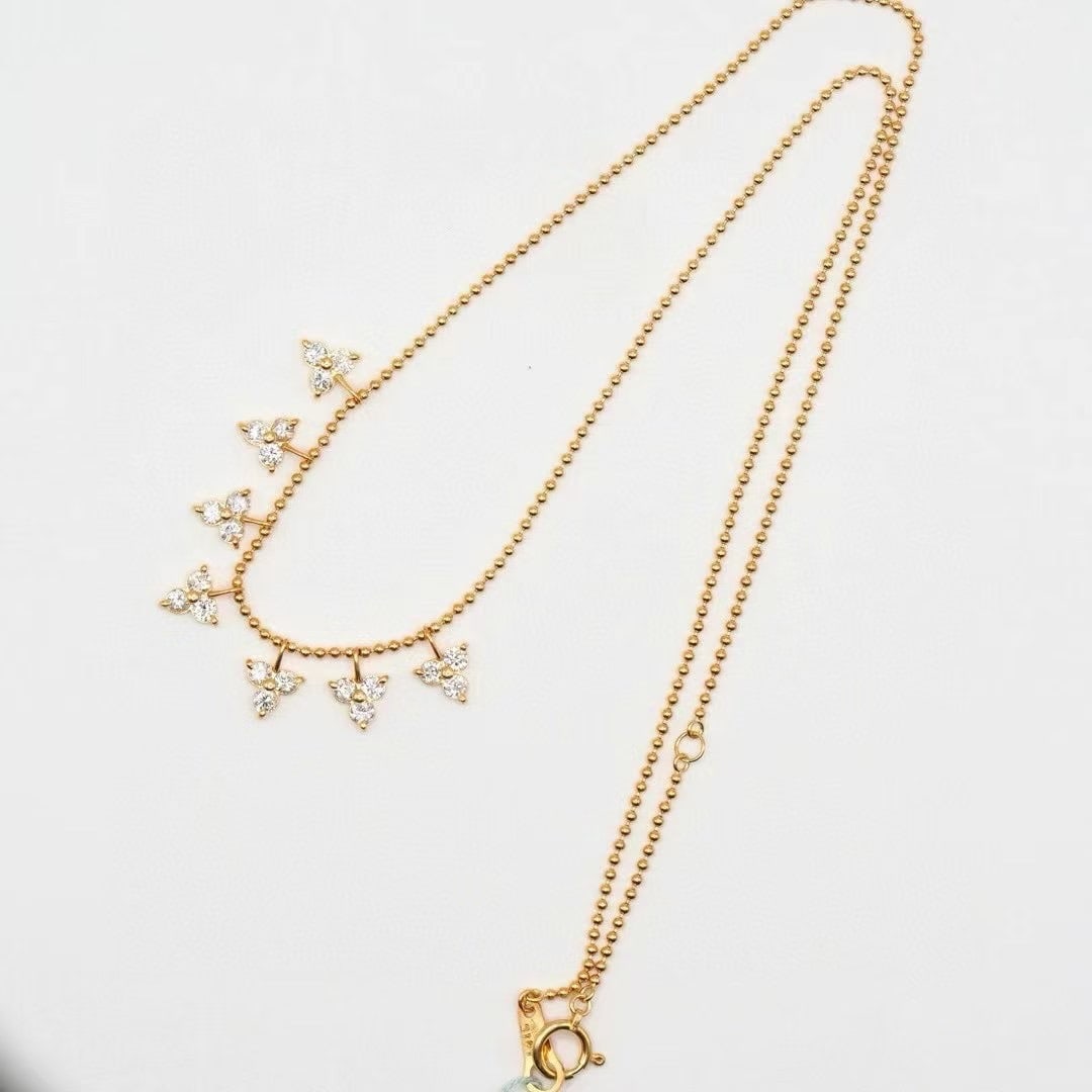 14k Gold 1.01 Ct Natural H Diamond Necklace (1 of 5)