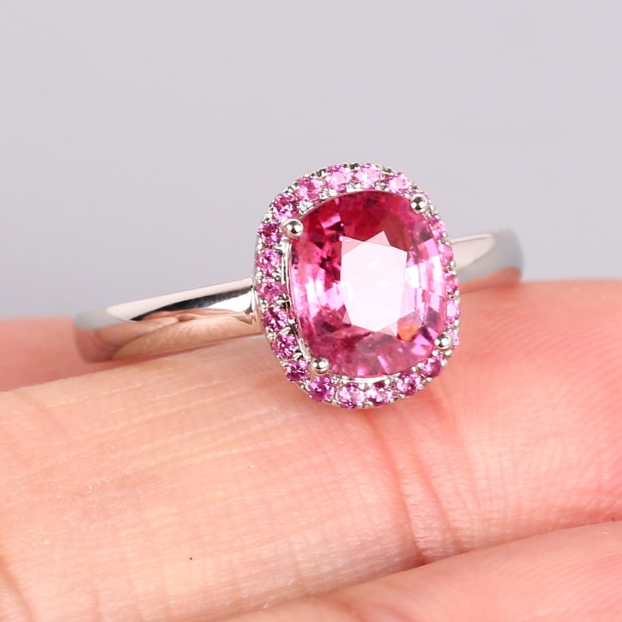 14k Gold 1.54 Ct Natural Spinel & Sapphire Ring - 3