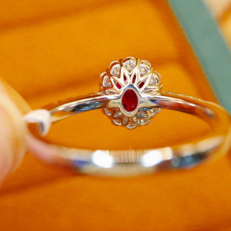 14k Gold 1.31 Ctw Natural Ruby & Diamond Ring - 4