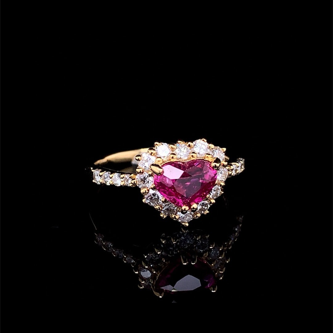 14k Gold 1.85 Ctw Natural Ruby & Diamond Ring - 4
