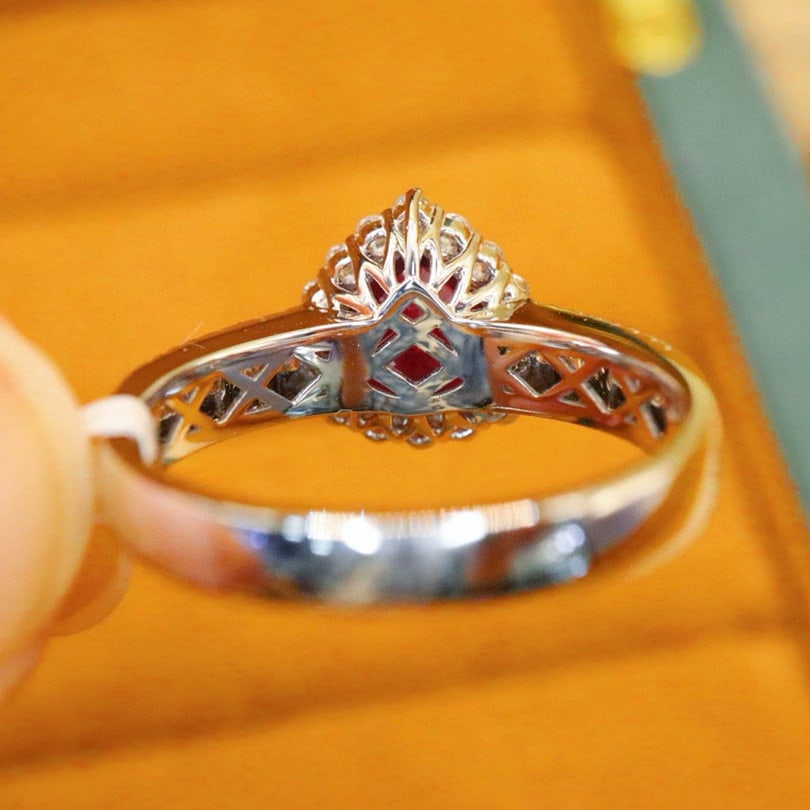 14k Gold 2.04 Ctw Natural Ruby & Diamond Ring - 4