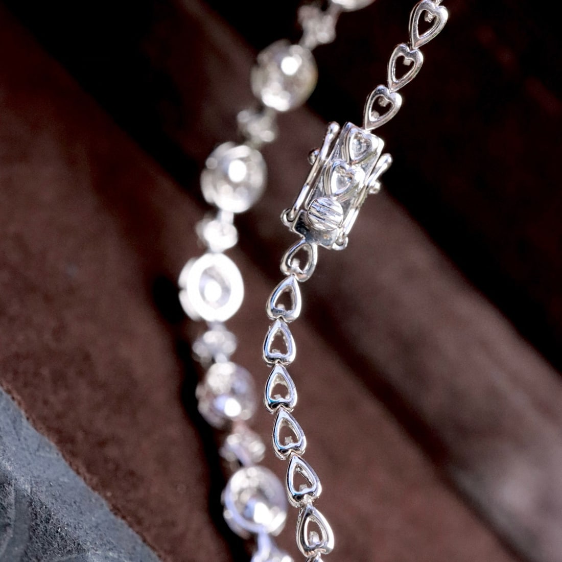 14k Gold 3.60 Ctw Natural Sapphire & Diamond Bracelet - 2