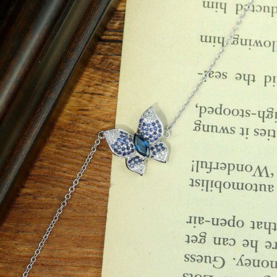 14k Gold 0.52 Ctw Natural Sapphire & Diamond Bracelet - 5