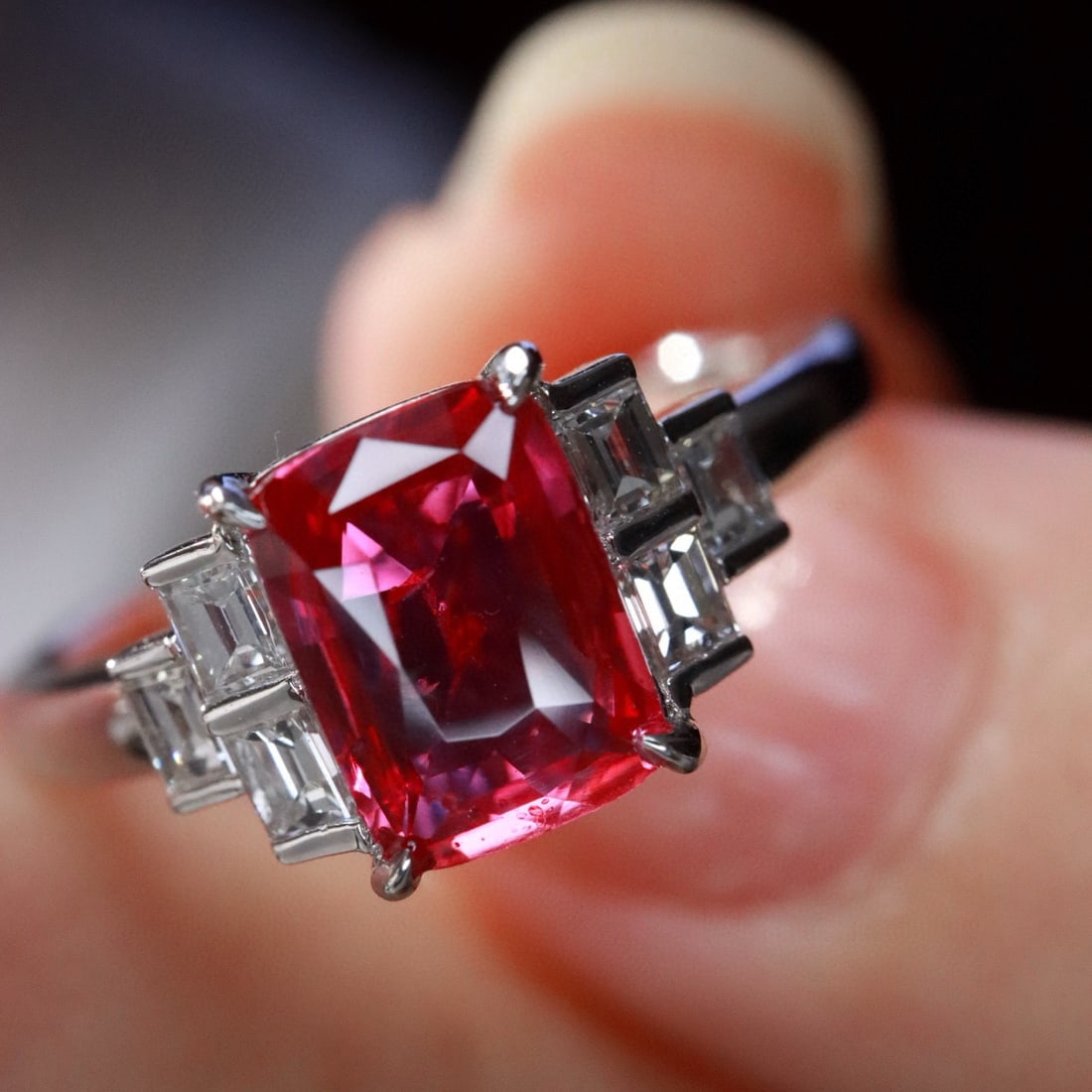 14k Gold 1.31 Ctw Natural Ruby & Diamond Ring - 6