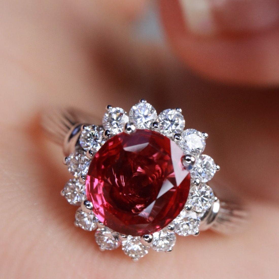 14k Gold 1.37 Ctw Natural Ruby & Diamond Ring - 5