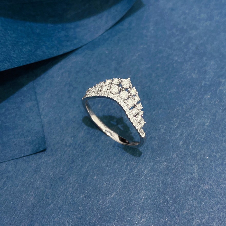 14k Gold 0.45 Ct Natural H Diamond Ring (1 of 2)