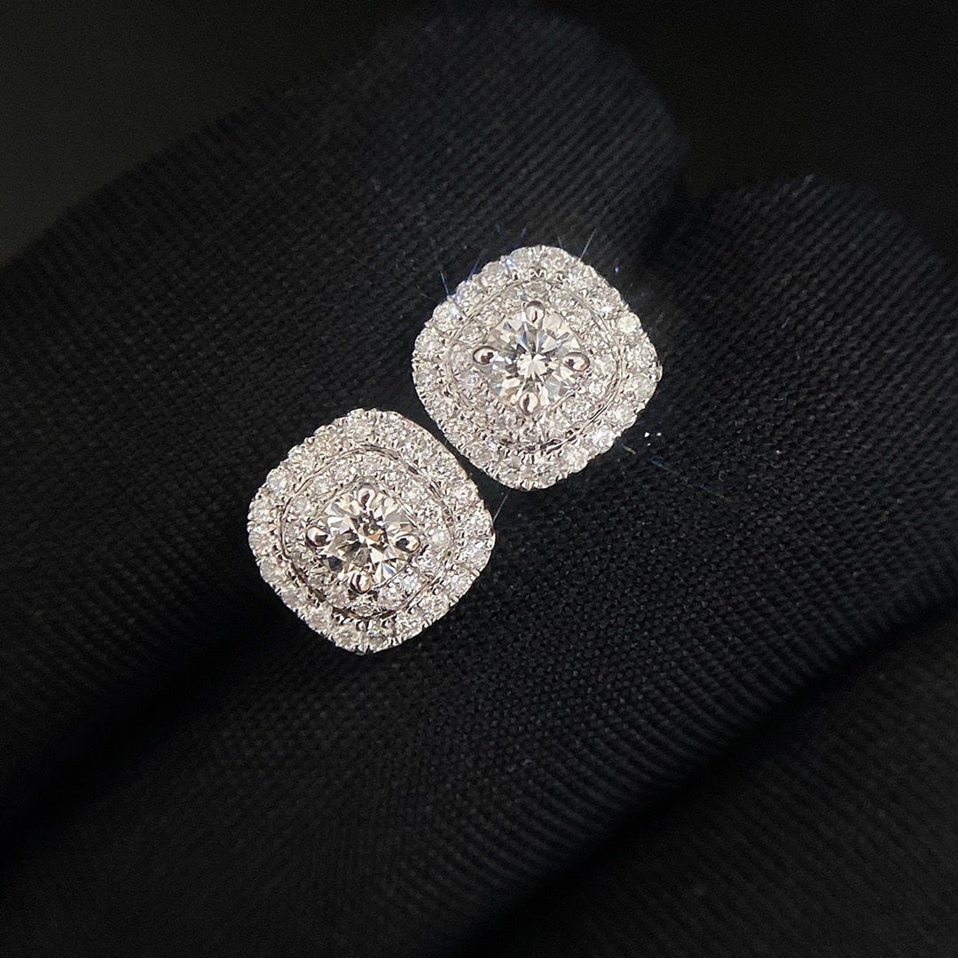 14k Gold 0.68 Ctw Natural H Diamond Earrings (1 of 2)