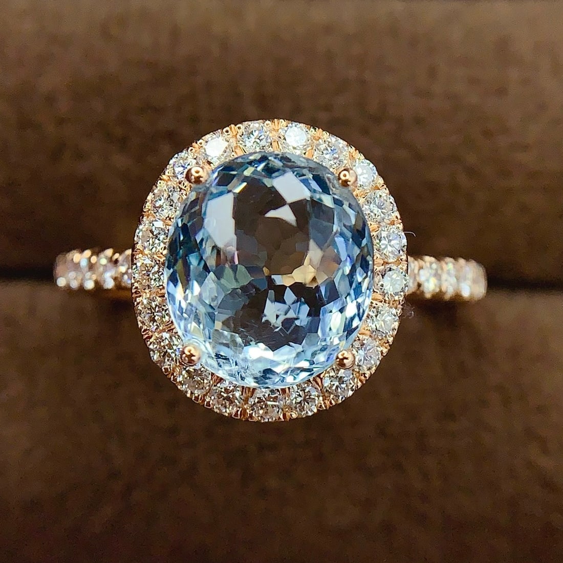 14k Gold 3.12 Ct Natural Aquamarine & Diamond Ring (1 of 2)