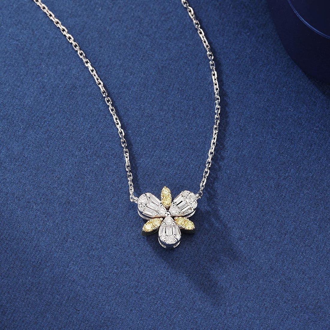 14k Gold 0.15 Ct Natural H Diamond Necklace: Ref:231102145 // gold content:14k gold // main gemstone:diamond // shape:multiple // carat weight:0. 15ct // clarity grade:vs-si // color:h // treatment:natural // cut grade:g // Condition: NewLow