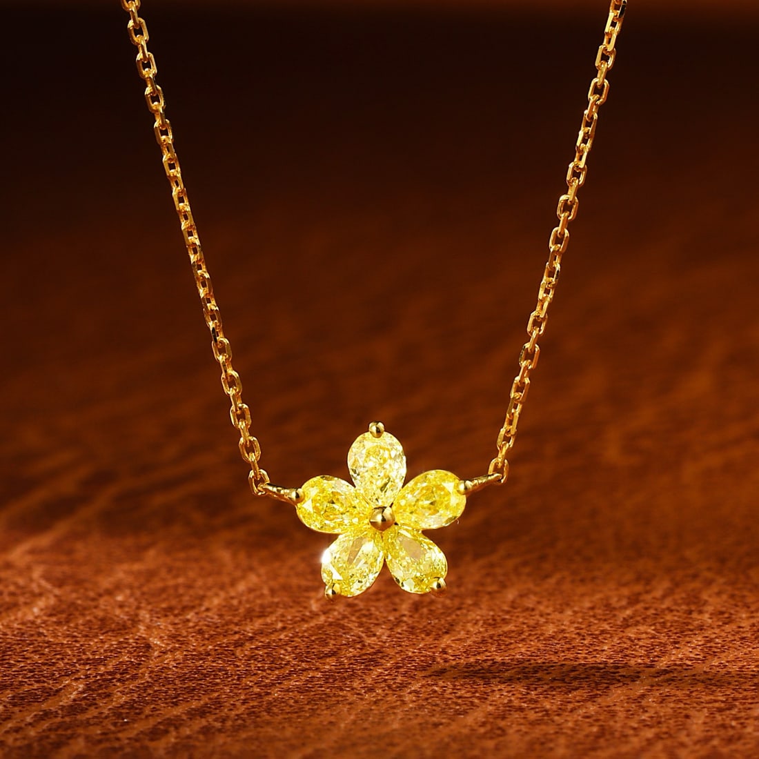 14k Gold 0.45 Ct Natural Yellow Diamond Necklace: Ref:231102146 // gold content:14k gold // main gemstone:yellow diamond // shape:pear // carat weight:0. 45ct // color:yellow // treatment:natural // Condition: NewLow Estimate: 2400.00High Estimate: