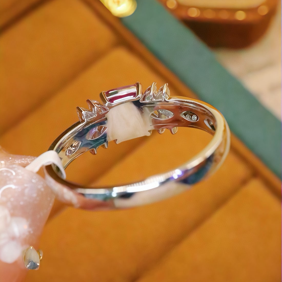 14k Gold 1.32 Ctw Natural Ruby & Diamond Ring - 4