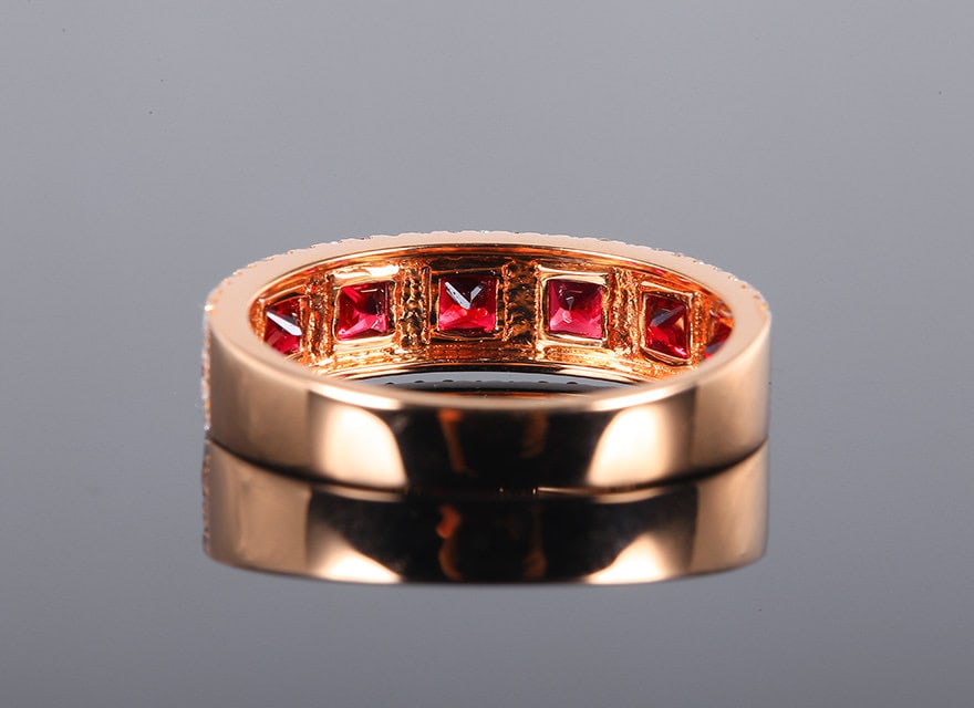 14k Gold 1.46 Ctw Natural Ruby & Diamond Ring - 4