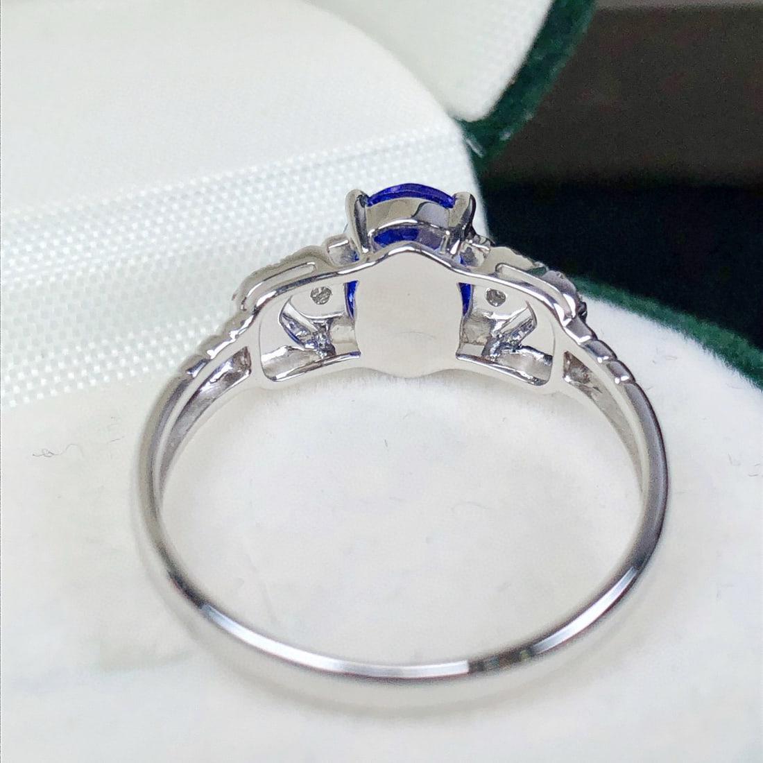 14k Gold 1.17 Ctw Natural Tanzanite & Diamond Ring - 7