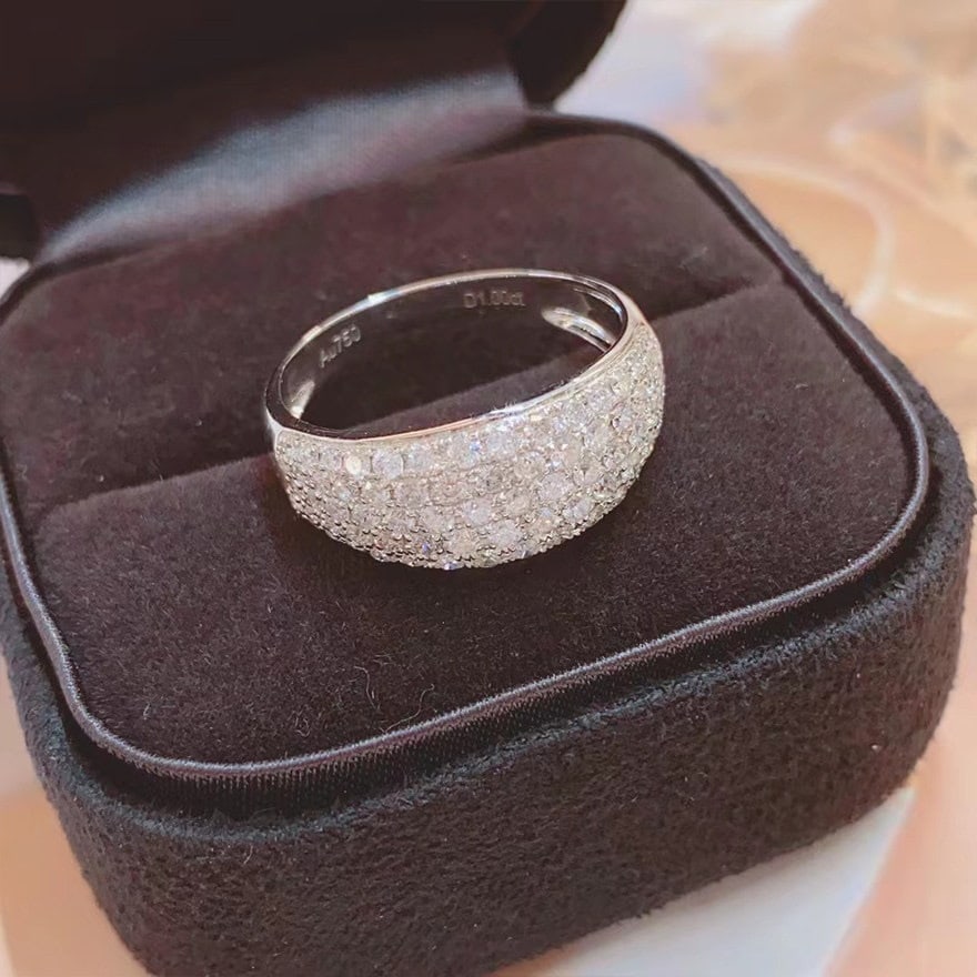 14k Gold 1 Ct Natural H Diamond Ring - 4