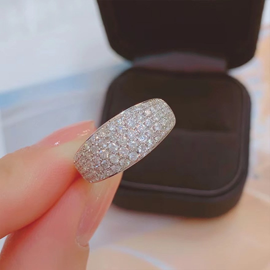 14k Gold 1 Ct Natural H Diamond Ring - 6