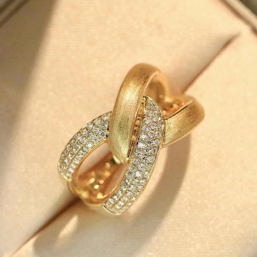 14k Gold 0.35 Ct Natural H Diamond Ring (1 of 7)