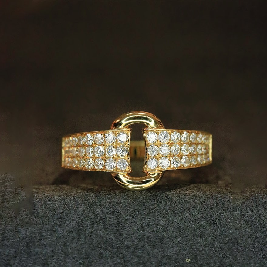 14k Gold 0.5 Ct Natural H Diamond Ring - 5