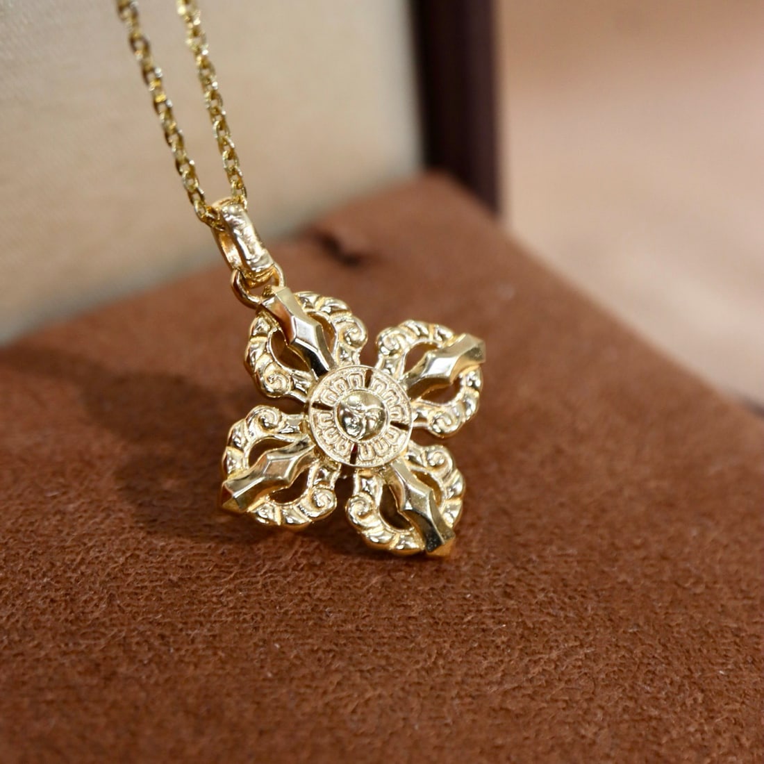 14k Gold 0.31 Ctw Natural Ruby & Diamond Pendant( Without Chain ) - 7