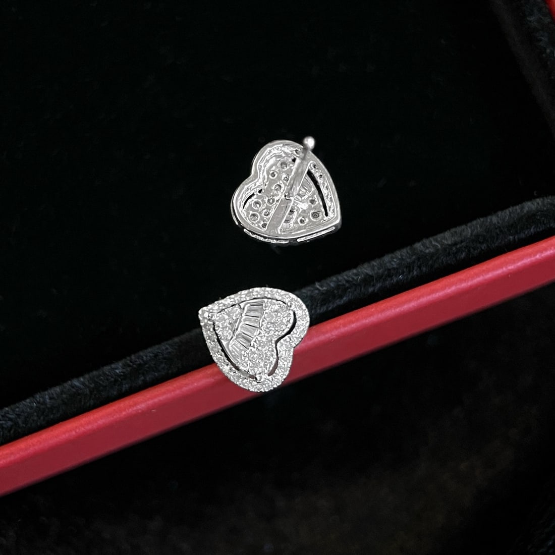 14k Gold 0.5 Ct Natural H Diamond Earrings - 3