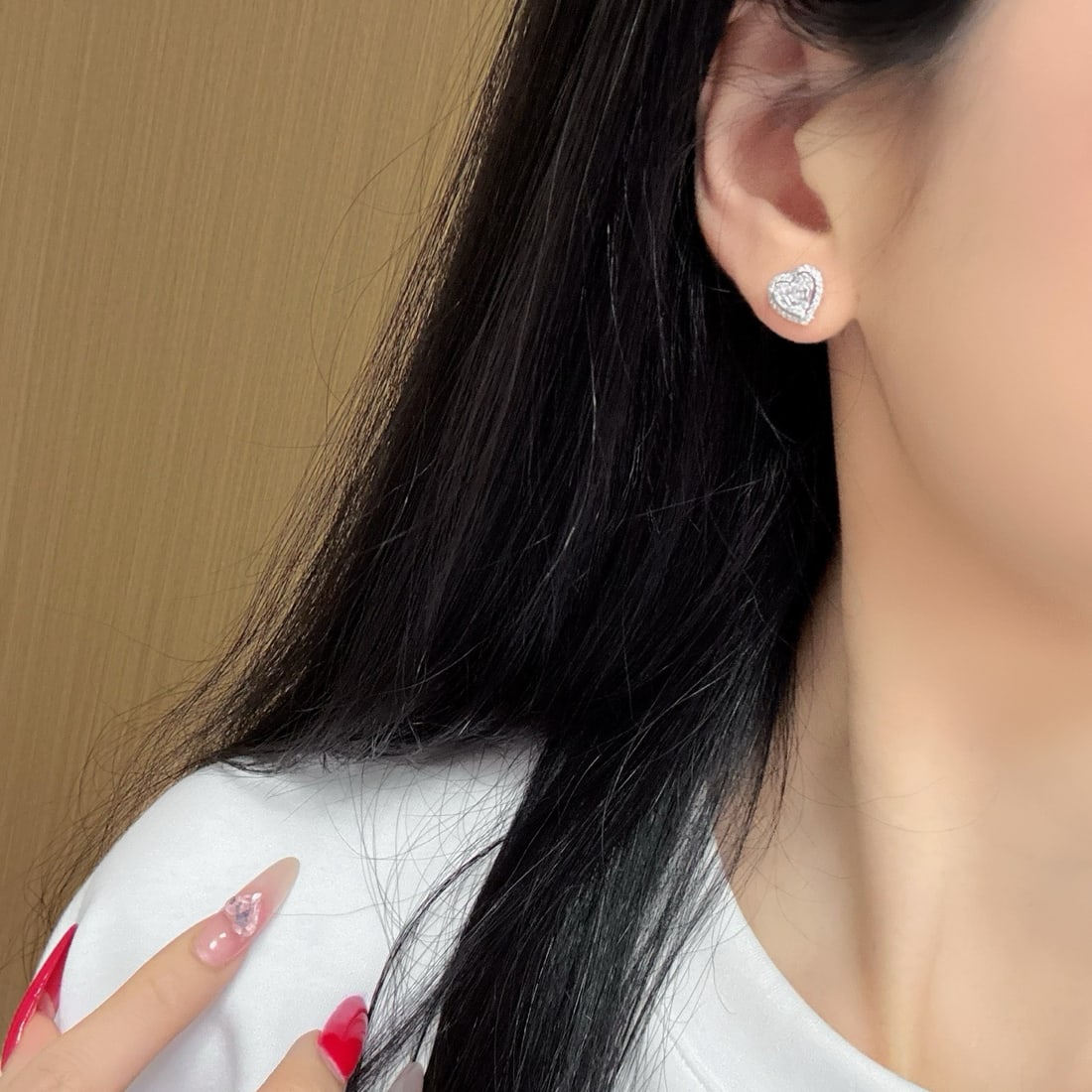 14k Gold 0.5 Ct Natural H Diamond Earrings - 5