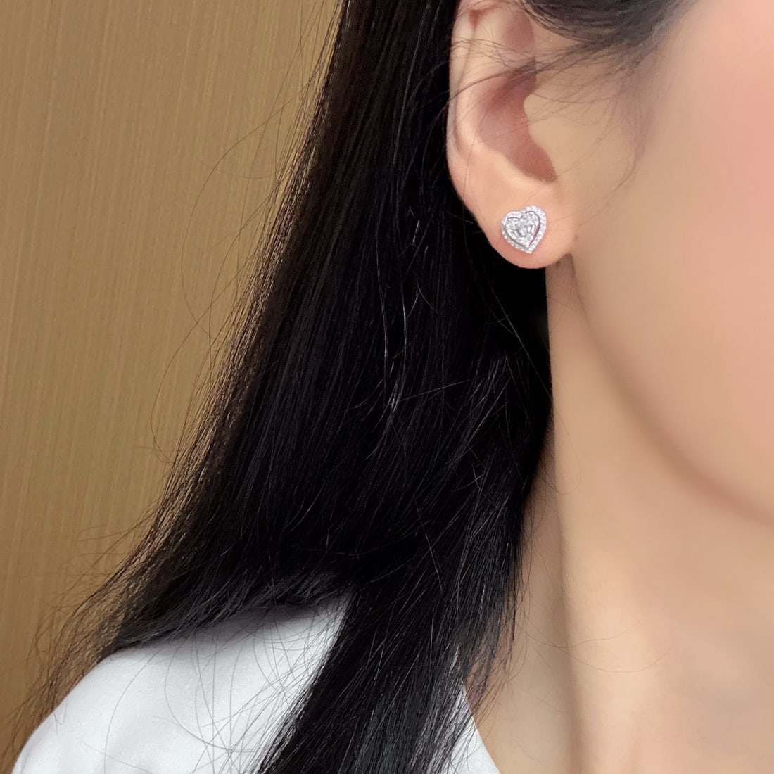 14k Gold 0.5 Ct Natural H Diamond Earrings - 6