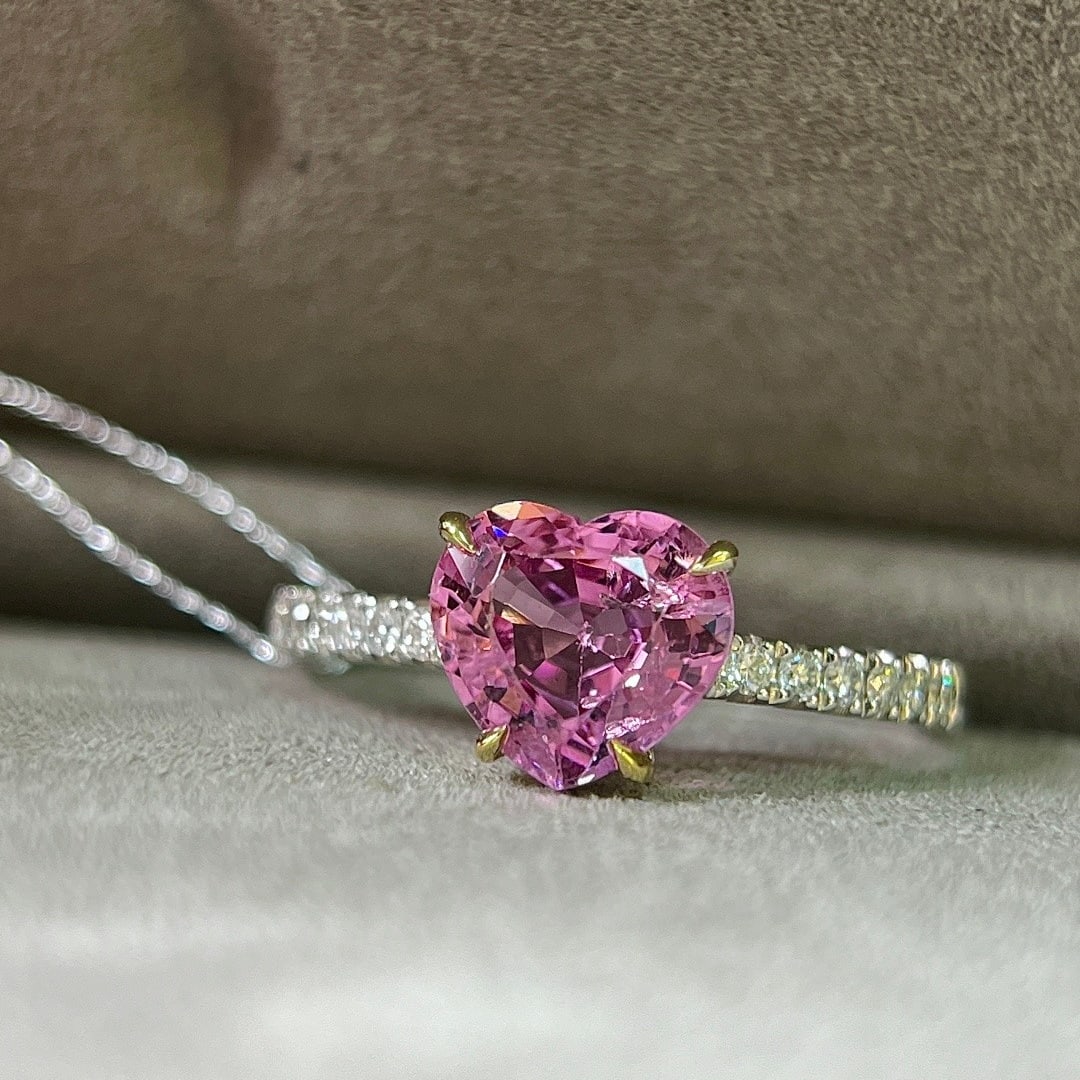 14k Gold 2.01 Ctw Natural Spinel & Diamond Ring - 3