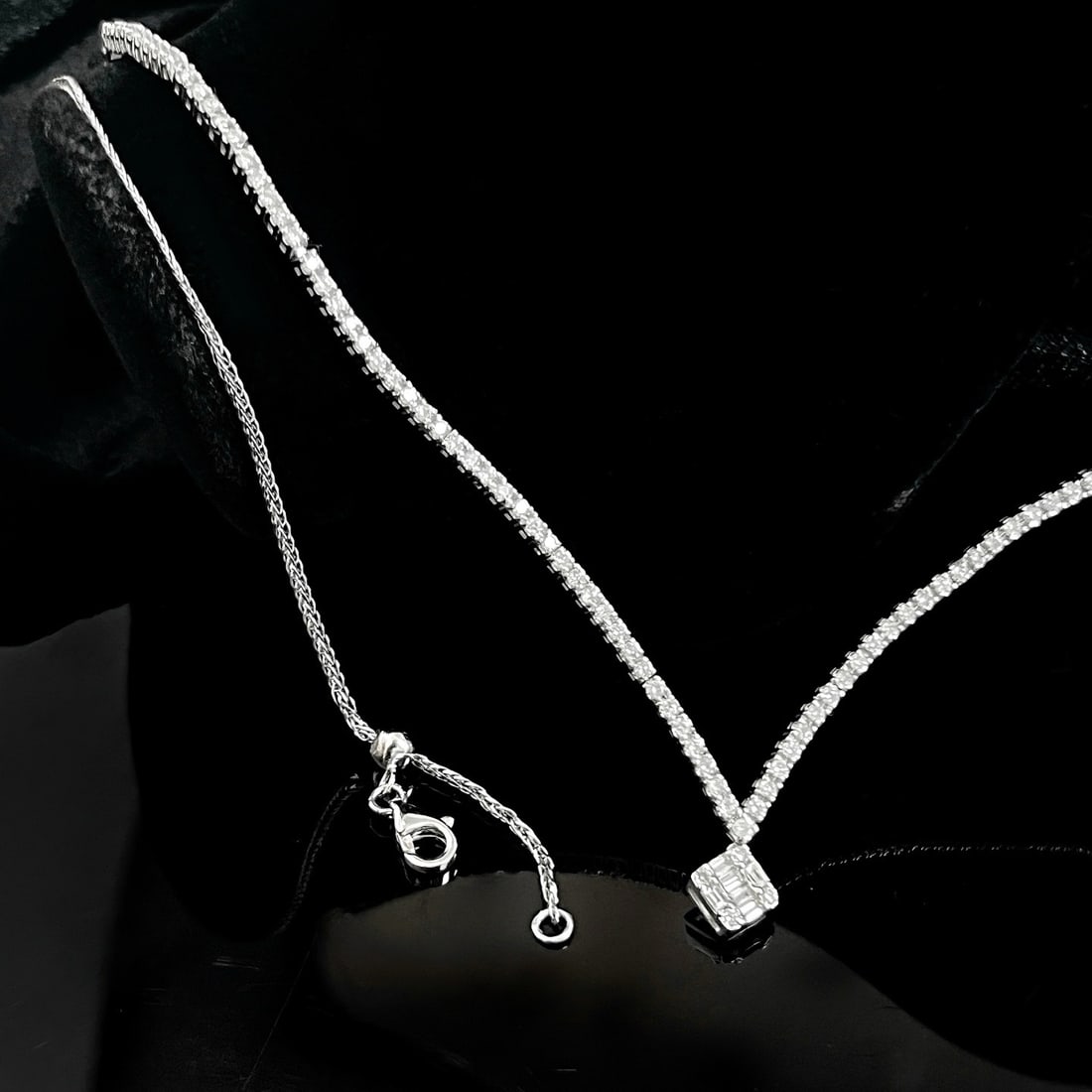 14k Gold 2 Ct Natural H Diamond Necklace - 2