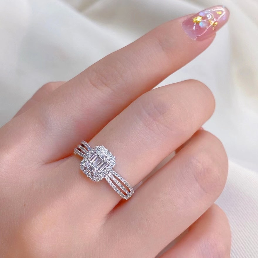 14k Gold 0.5 Ct Natural H Diamond Ring - 2