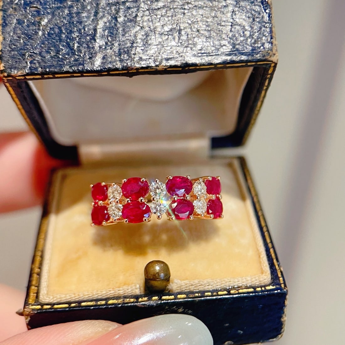 14k Gold 1.7 Ct Natural Ruby & Diamond Ring - 2