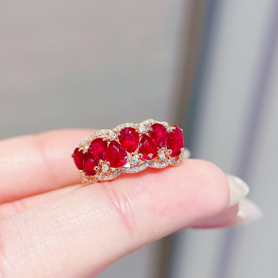 14k Gold 2.7 Ct Natural Ruby & Diamond Ring - 2