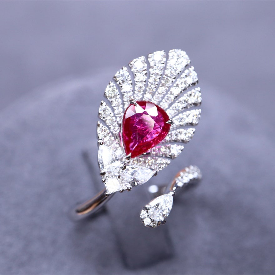 14k Gold 1.77 Ctw Natural Ruby & Diamond Ring - 2