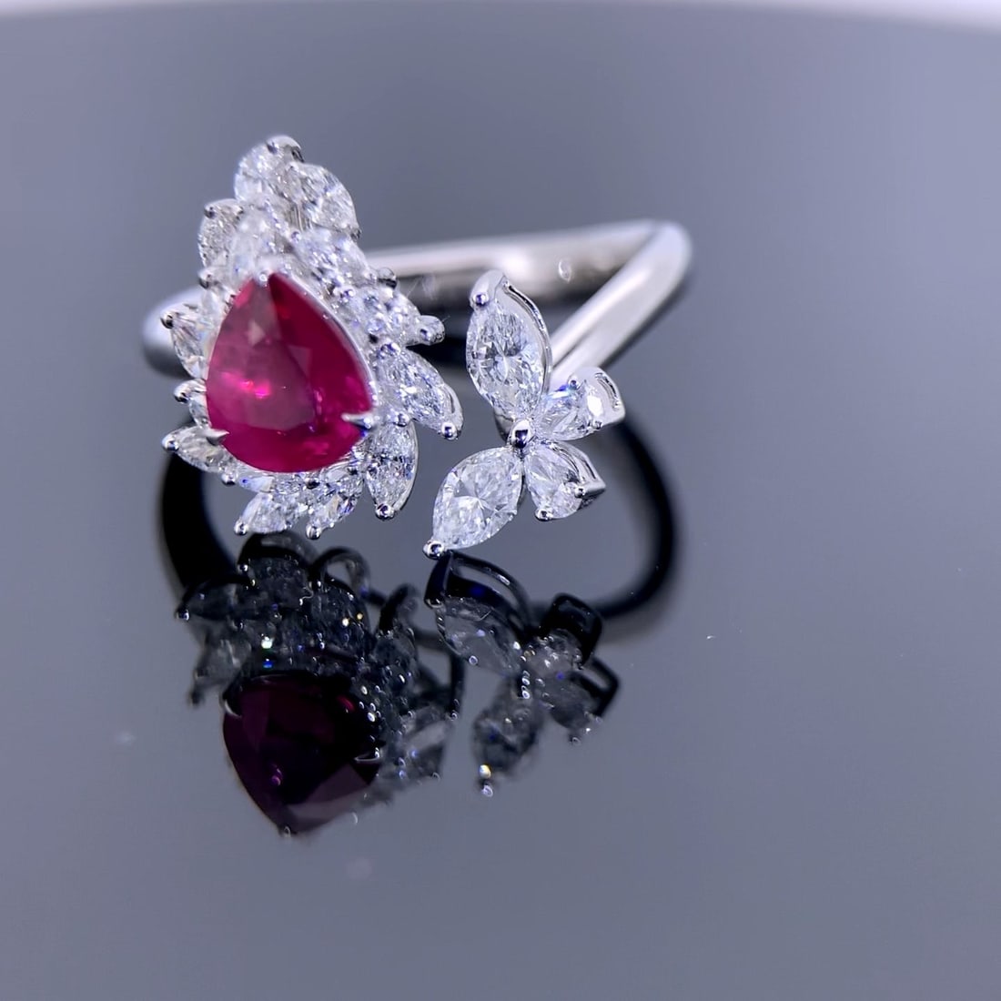 14k Gold 1.78 Ctw Natural Ruby & Diamond Ring - 7