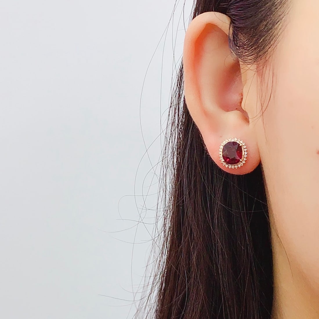 14k Gold 5.36 Ct Natural Tourmaline & Diamond Earrings - 7