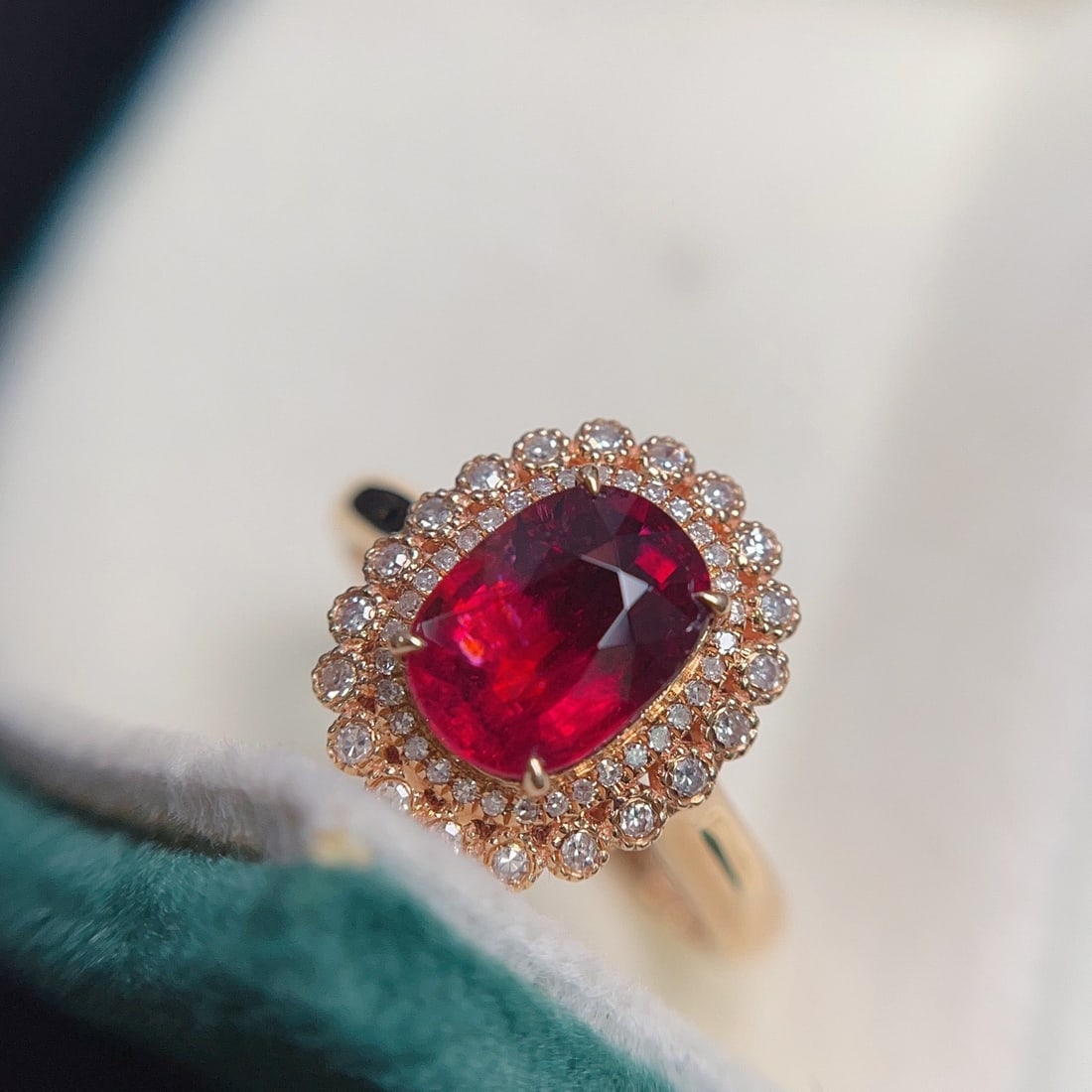 14k Gold 2.20 Ct Natural Tourmaline & Diamond Ring - 2