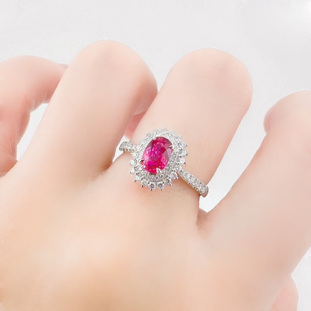 14k Gold 1.40 Ctw Natural Ruby & Diamond Ring - 3