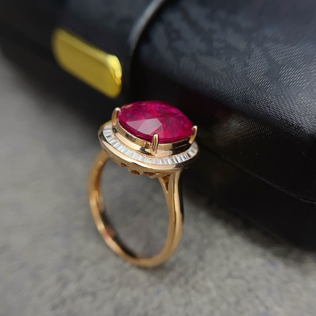 14k Gold 3.60 Ct Natural Tourmaline & Diamond Ring - 5