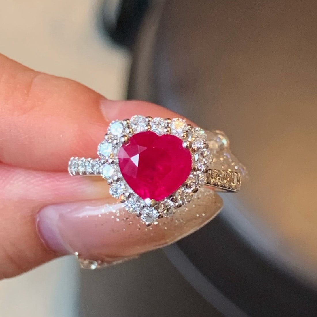 14k Gold 2.92 Ctw Natural Ruby & Diamond Ring - 4