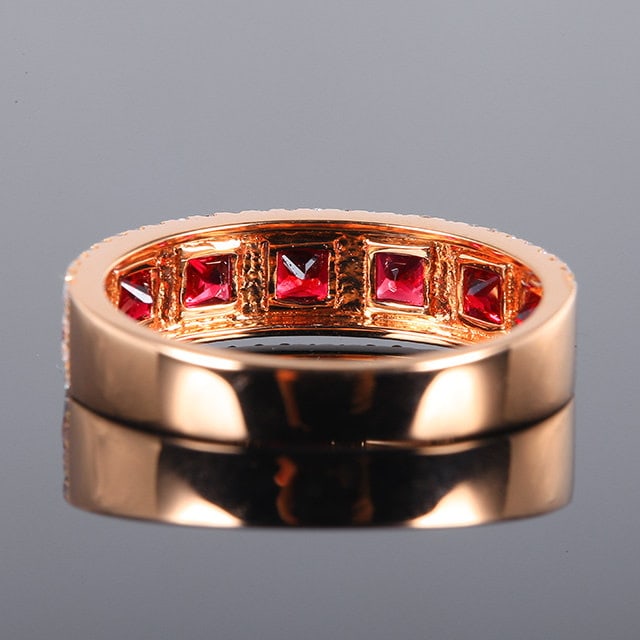 14k Gold 1.46 Ctw Natural Ruby & Diamond Ring - 4