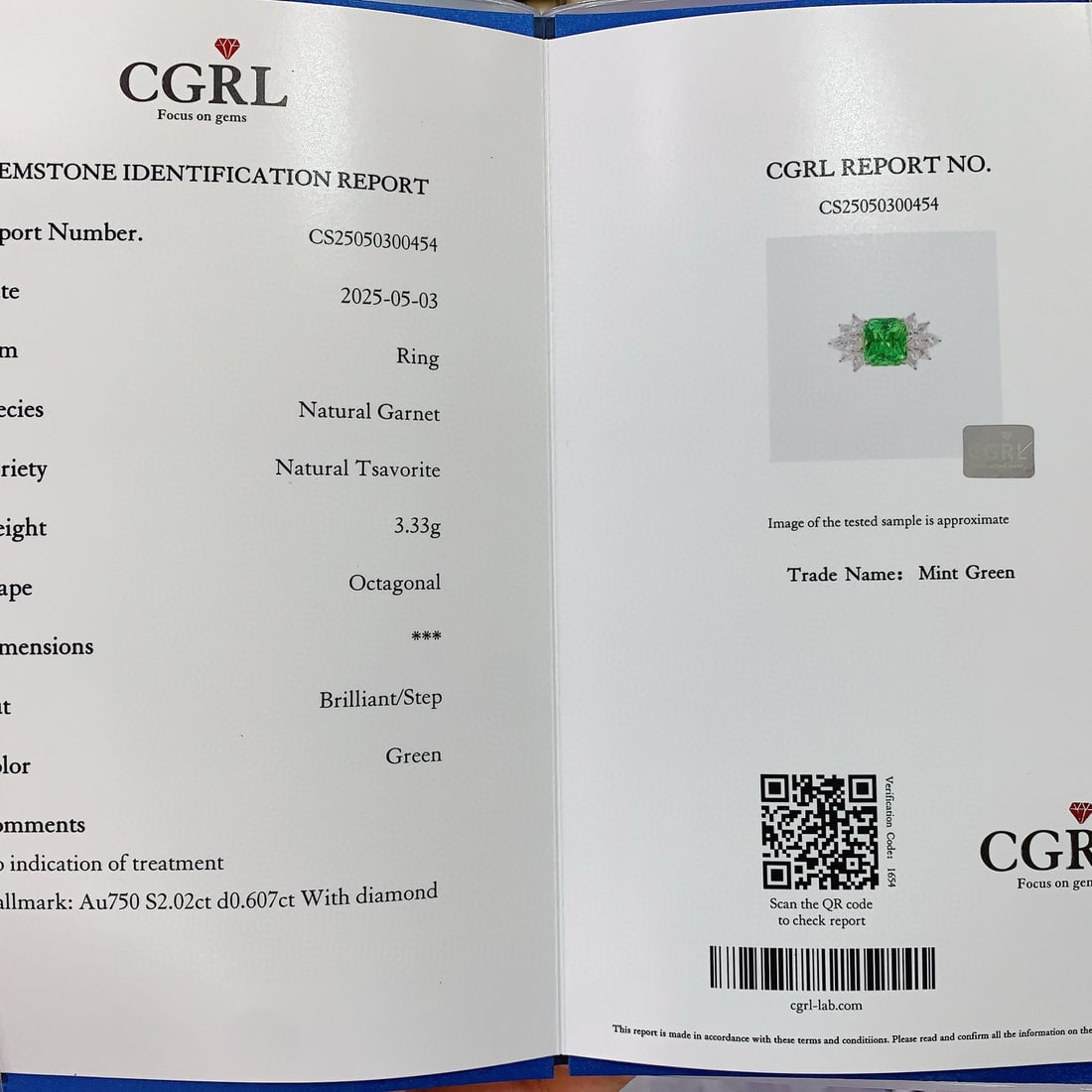 14k Gold 2.62 Ctw Natural Tsavorite & Diamond Ring - 6