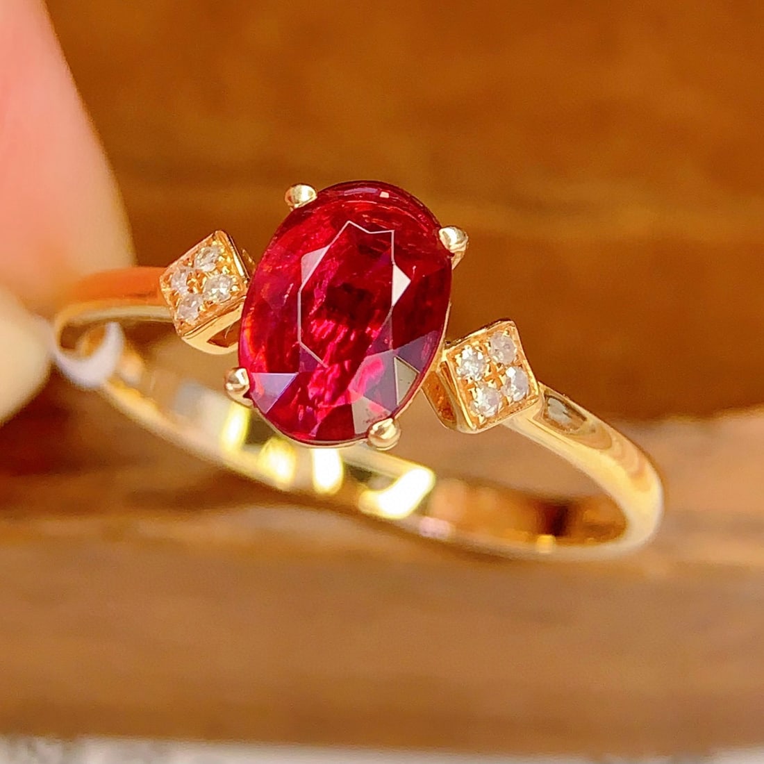 14k Gold 1.3 Ct Natural Tourmaline & Diamond Ring - 5