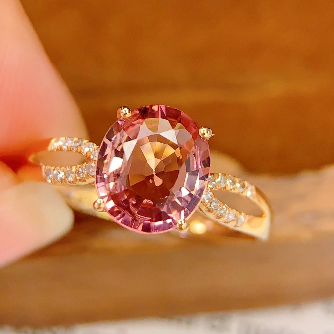 14k Gold 2.2 Ct Natural Tourmaline & Diamond Ring - 2