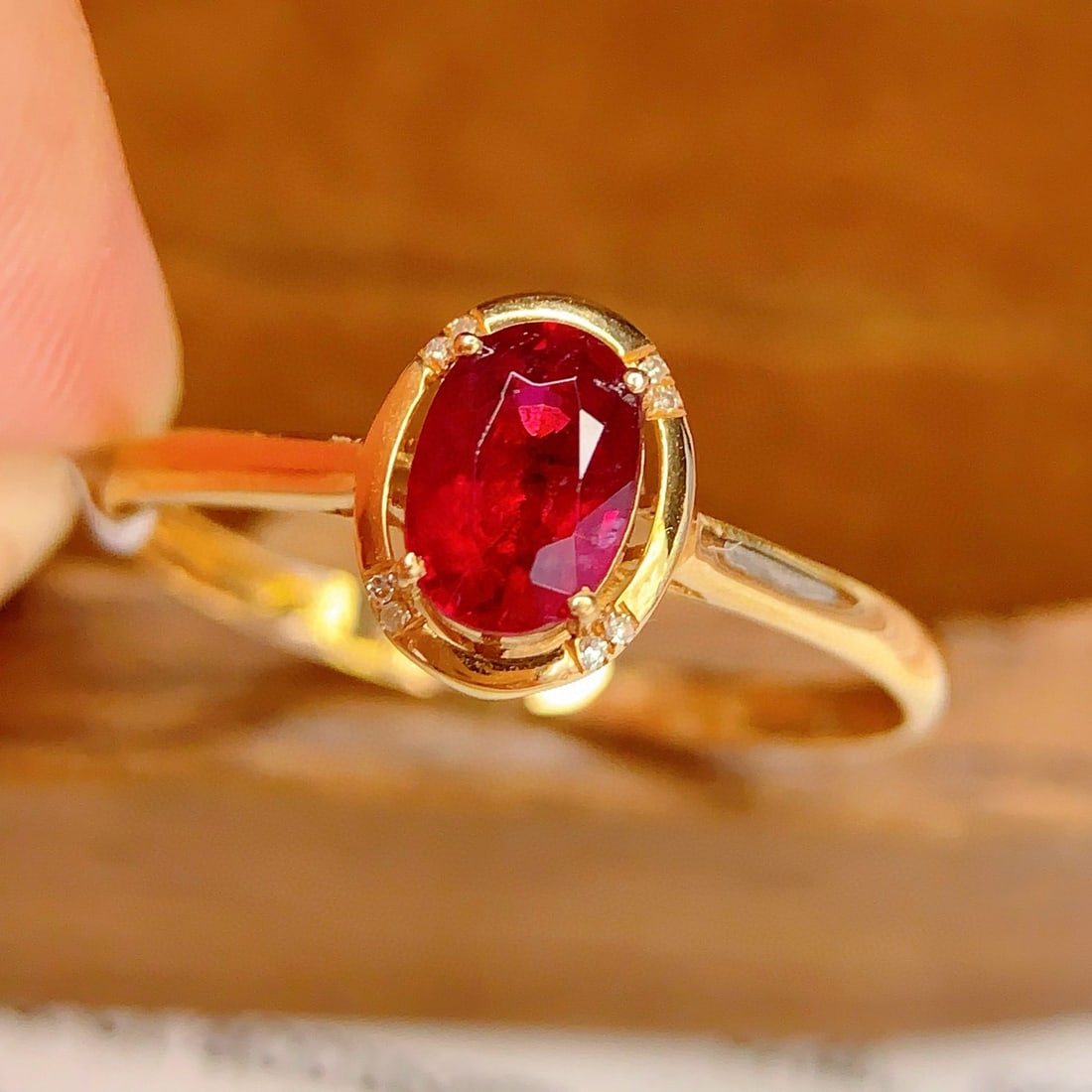 14k Gold 1.00 Ct Natural Tourmaline & Diamond Ring - 4