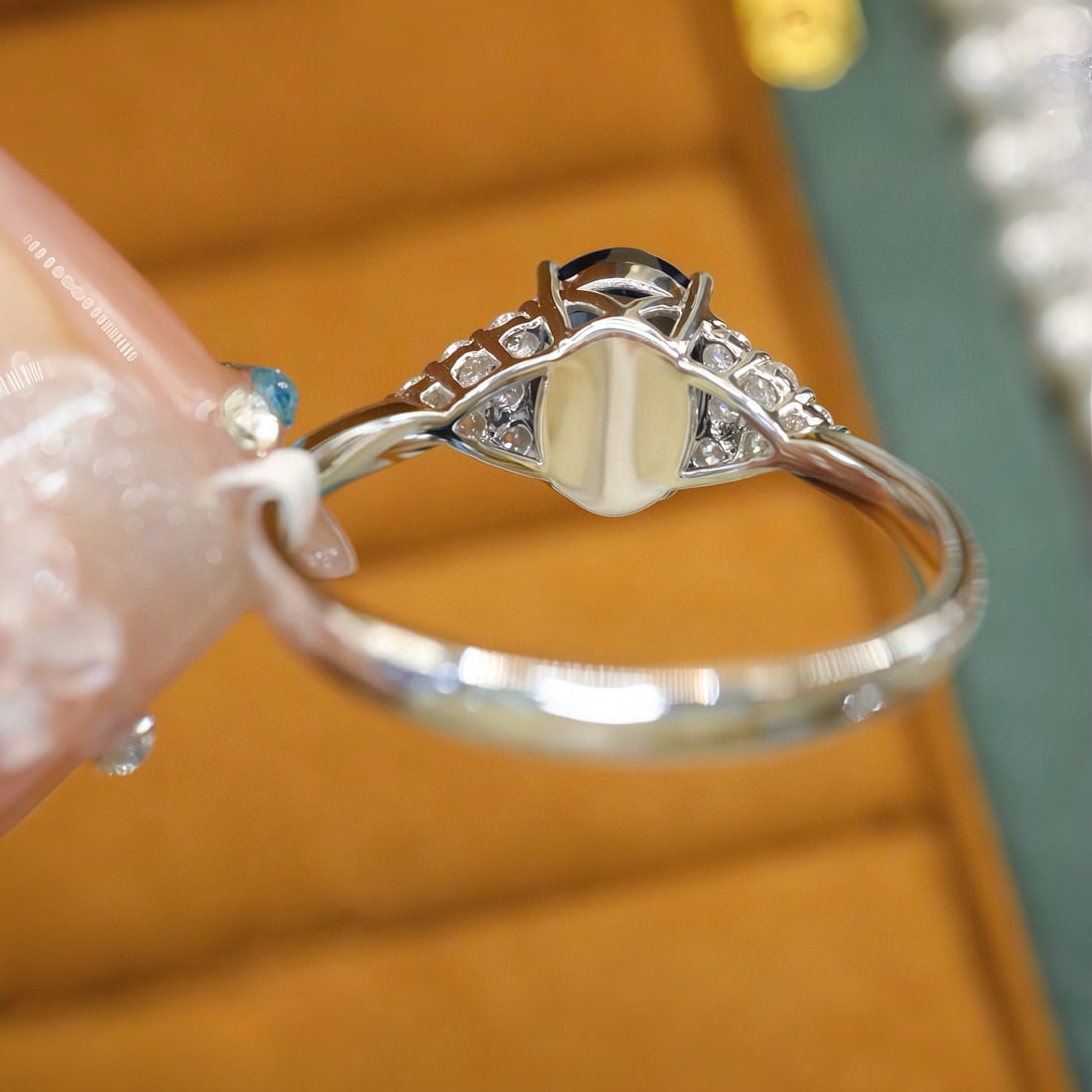 14k Gold 2.21 Ctw Natural Sapphire & Diamond Ring - 4