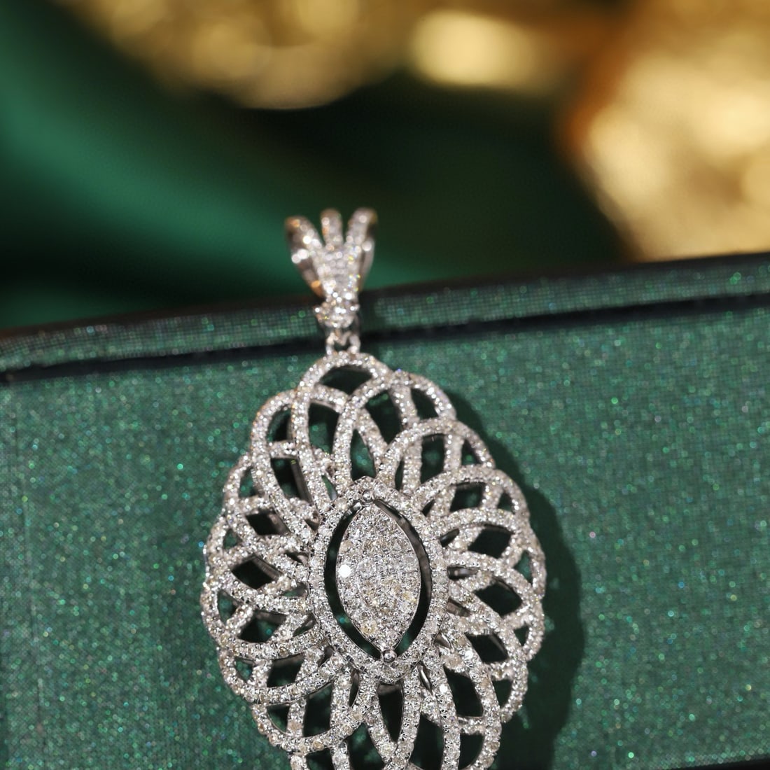 14k Gold 1.05 Ct Natural H Diamond Pendant( Without Chain ) - 2