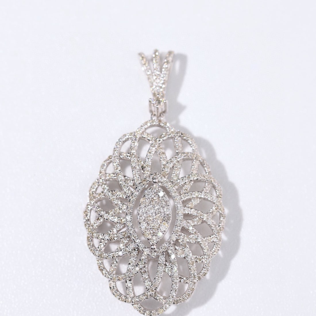 14k Gold 1.05 Ct Natural H Diamond Pendant( Without Chain ) - 3