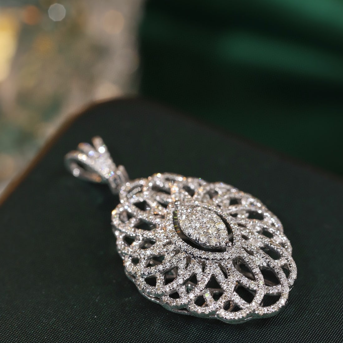 14k Gold 1.05 Ct Natural H Diamond Pendant( Without Chain ) - 6