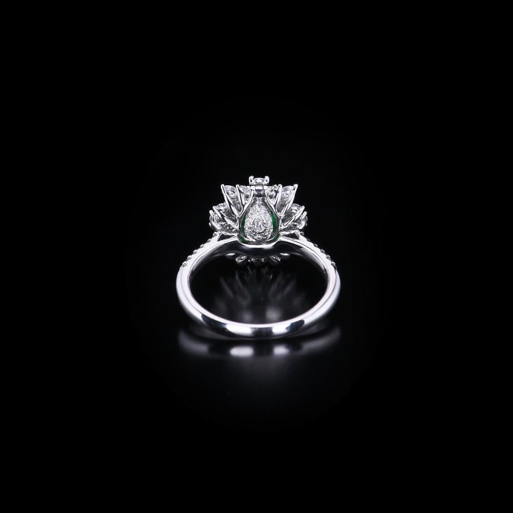 14k Gold 1.81 Ctw Vivid Green Natural Emerald & Diamond Ring/pendant( Without Chain ) - 5