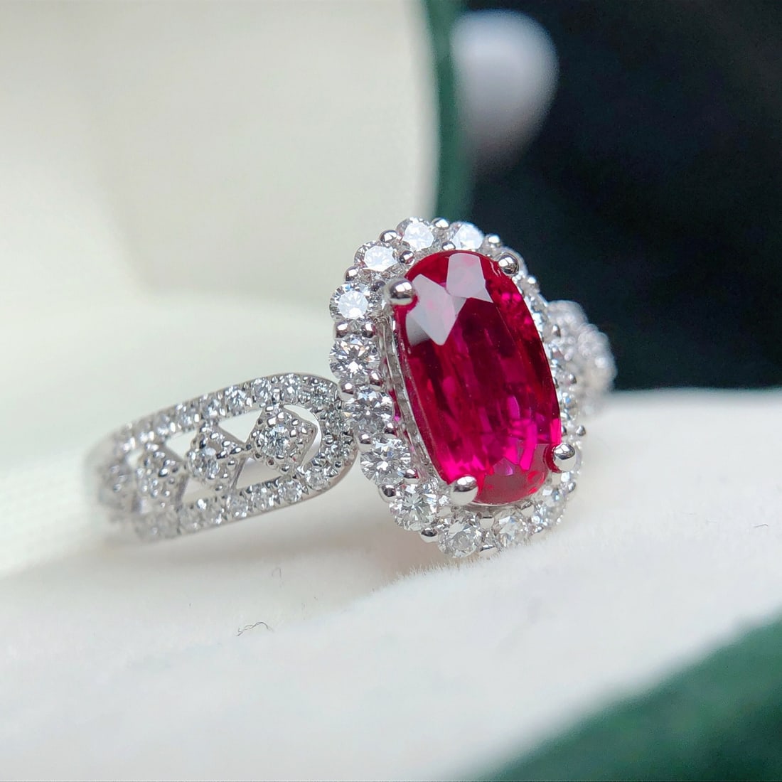 14k Gold 1.12 Ctw Natural Ruby & Diamond Ring - 2