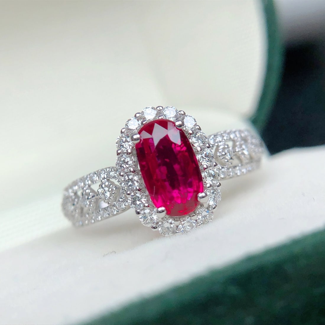 14k Gold 1.12 Ctw Natural Ruby & Diamond Ring - 3
